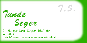 tunde seger business card